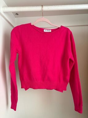 Women's Hot Pink Crewneck Sweater